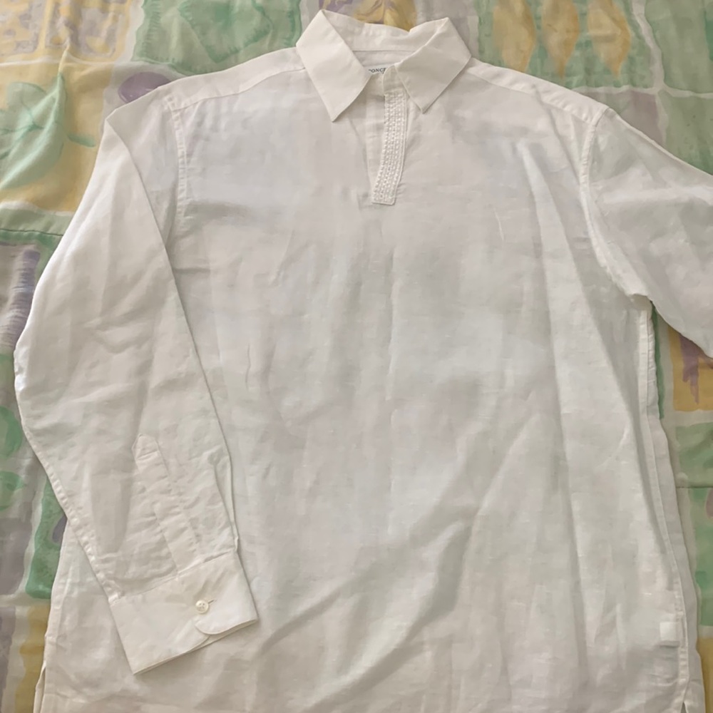 Concepts white linen long sleeve, size medium